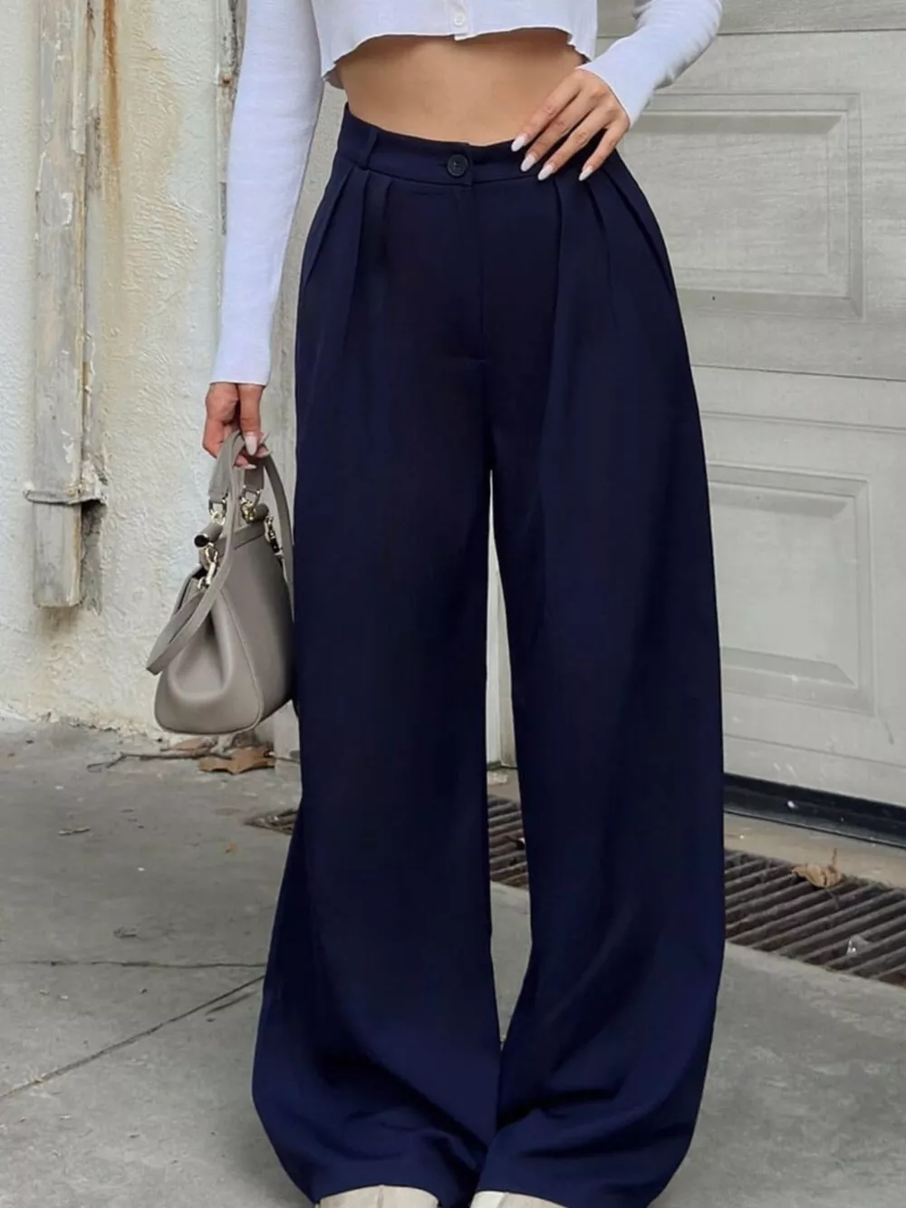 High-Waisted Pleated Wide-Leg Pants, image 27