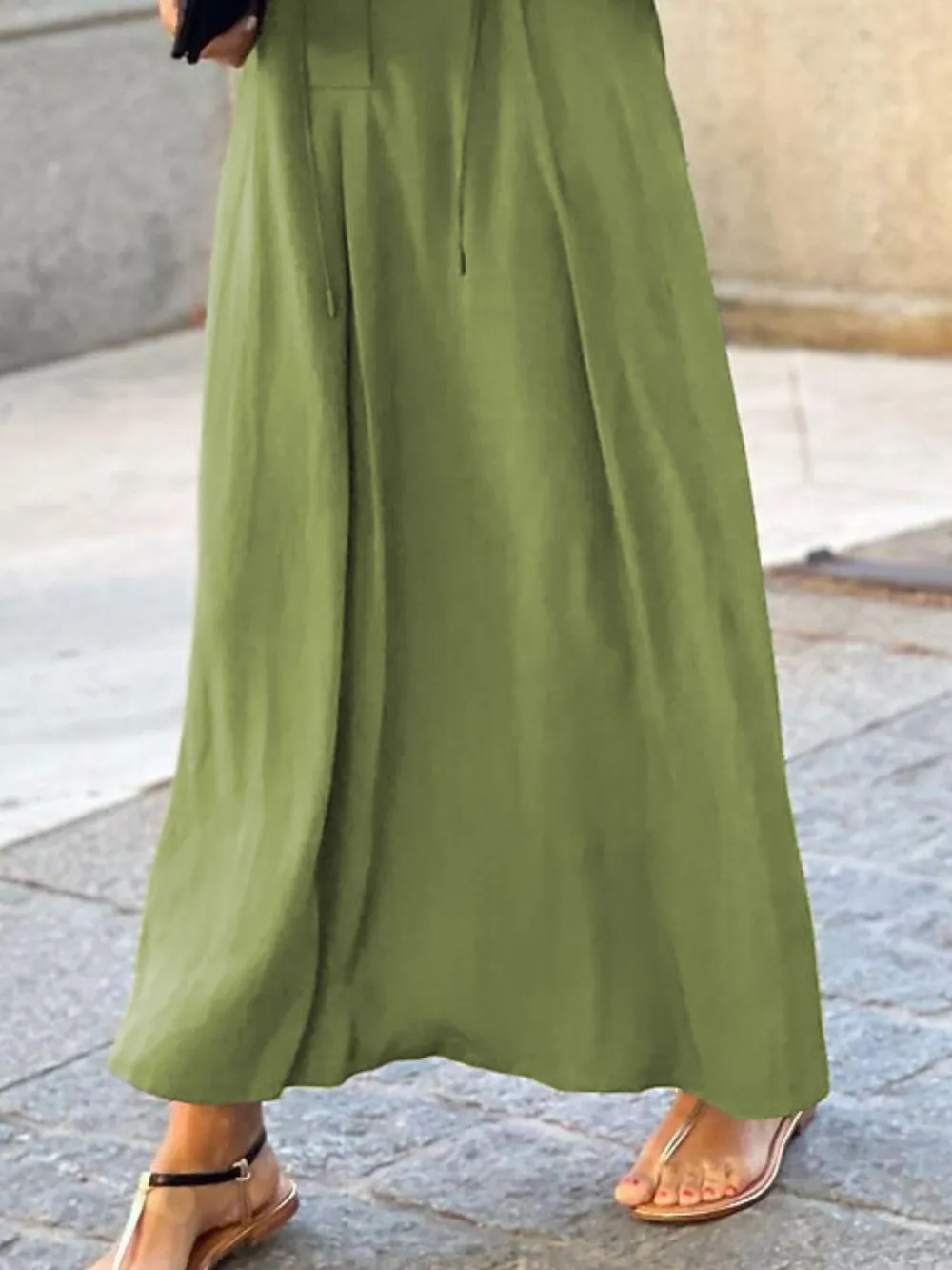 Full Size Solid Color Maxi Shirt Dress Plus Size, image 14