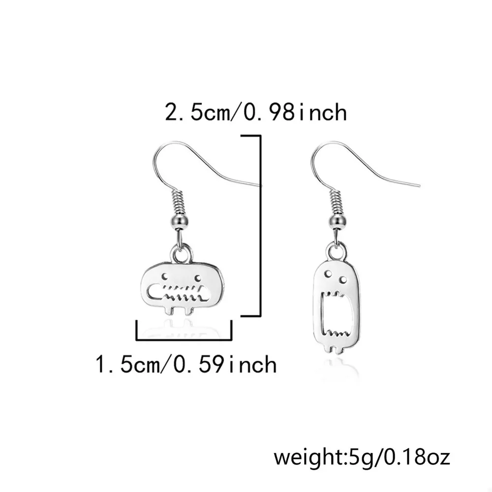 Halloween Asymmetrical Drop Earrings, image 5