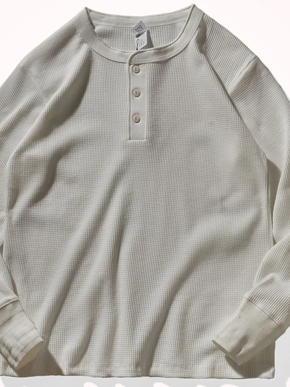 Men's Plus Size Button Detail Long Sleeve T-Shirt, image 5