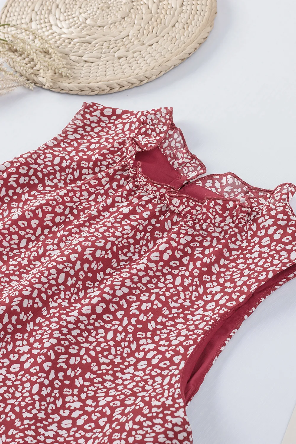 Frill Printed Round Neck Tank, image 14