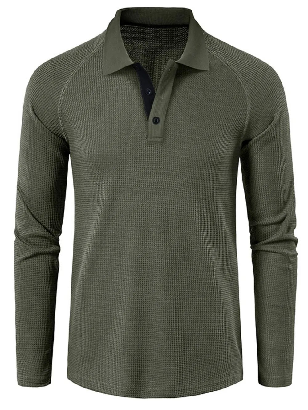 Men's Long Sleeve Textured Polo, image 8