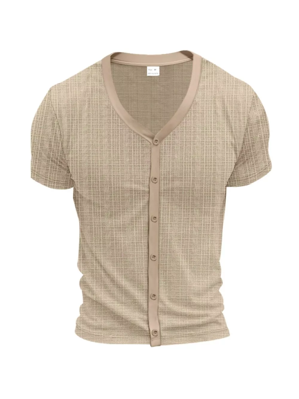 Men's Full Size V-Neck Button-Down Top Plus Size, image 7