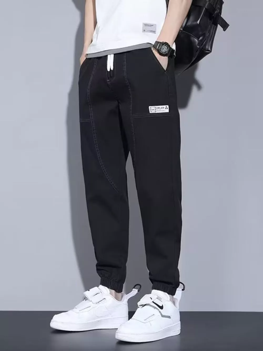 Men's Full Size Casual Loose Fit Denim Joggers Plus Size