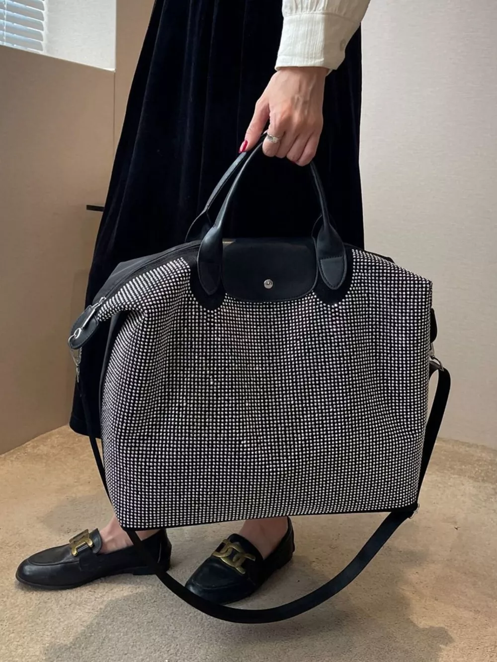 Rhinestone Embellished Crossbody Bag, image 4