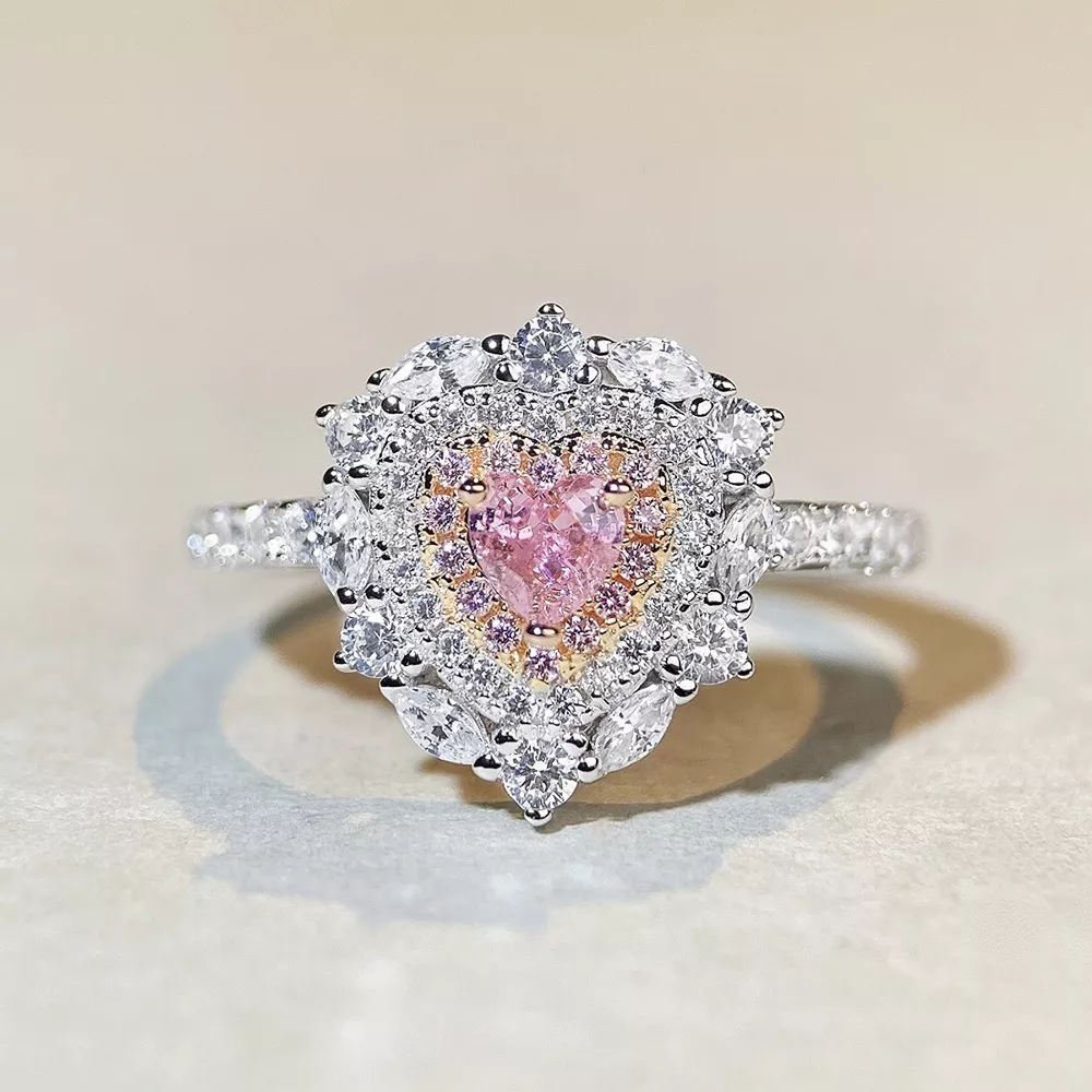 925 Sterling Silver Zircon Heart Ring, image 5