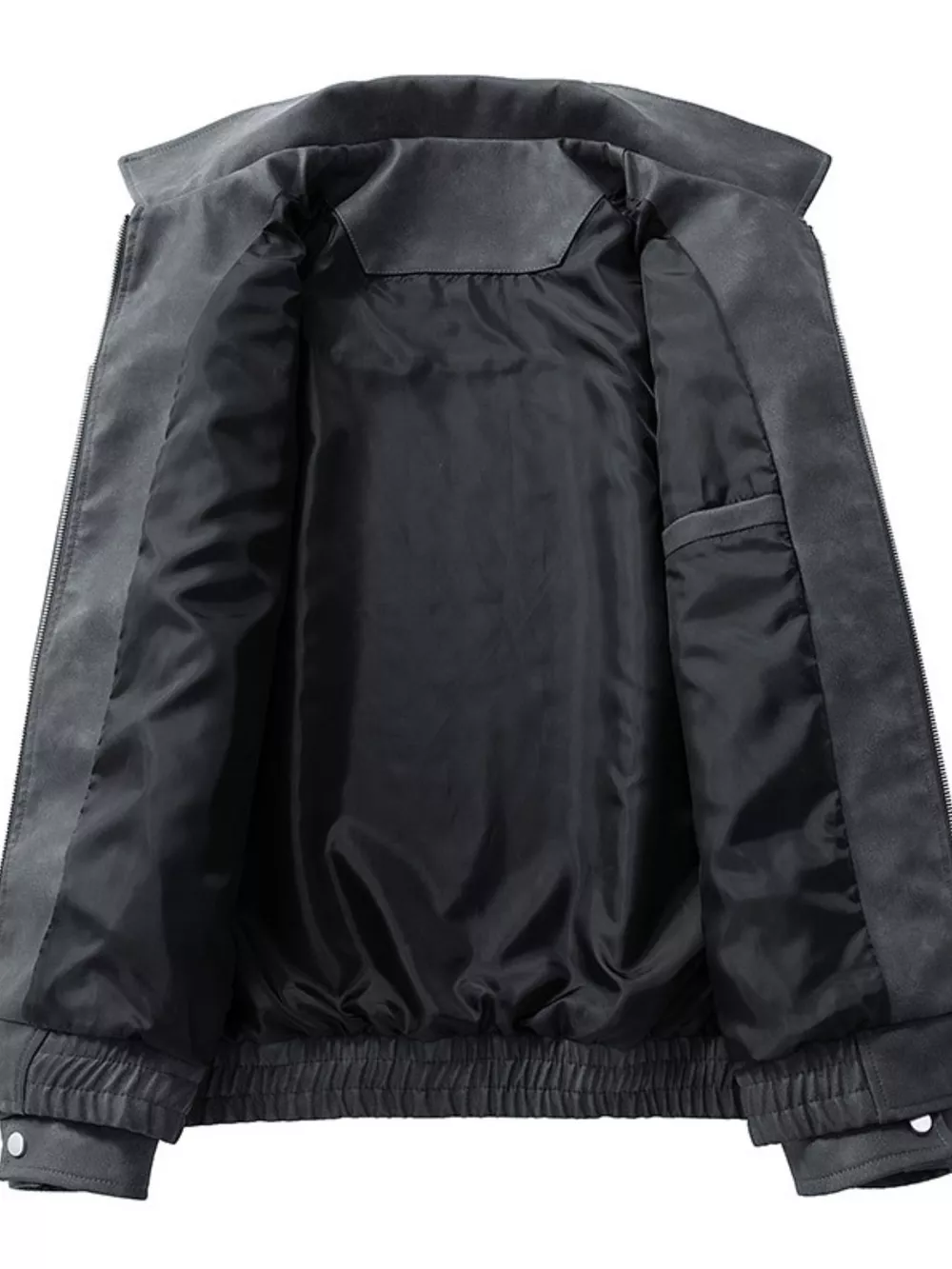 Men's Plus Size Zip Up Bomber Jacket, image 4