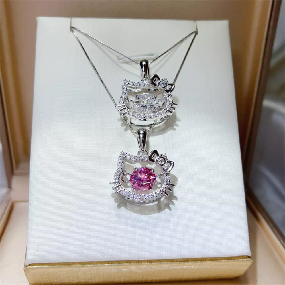 2 Carat Moissanite 925 Sterling Pendant Silver, image 4