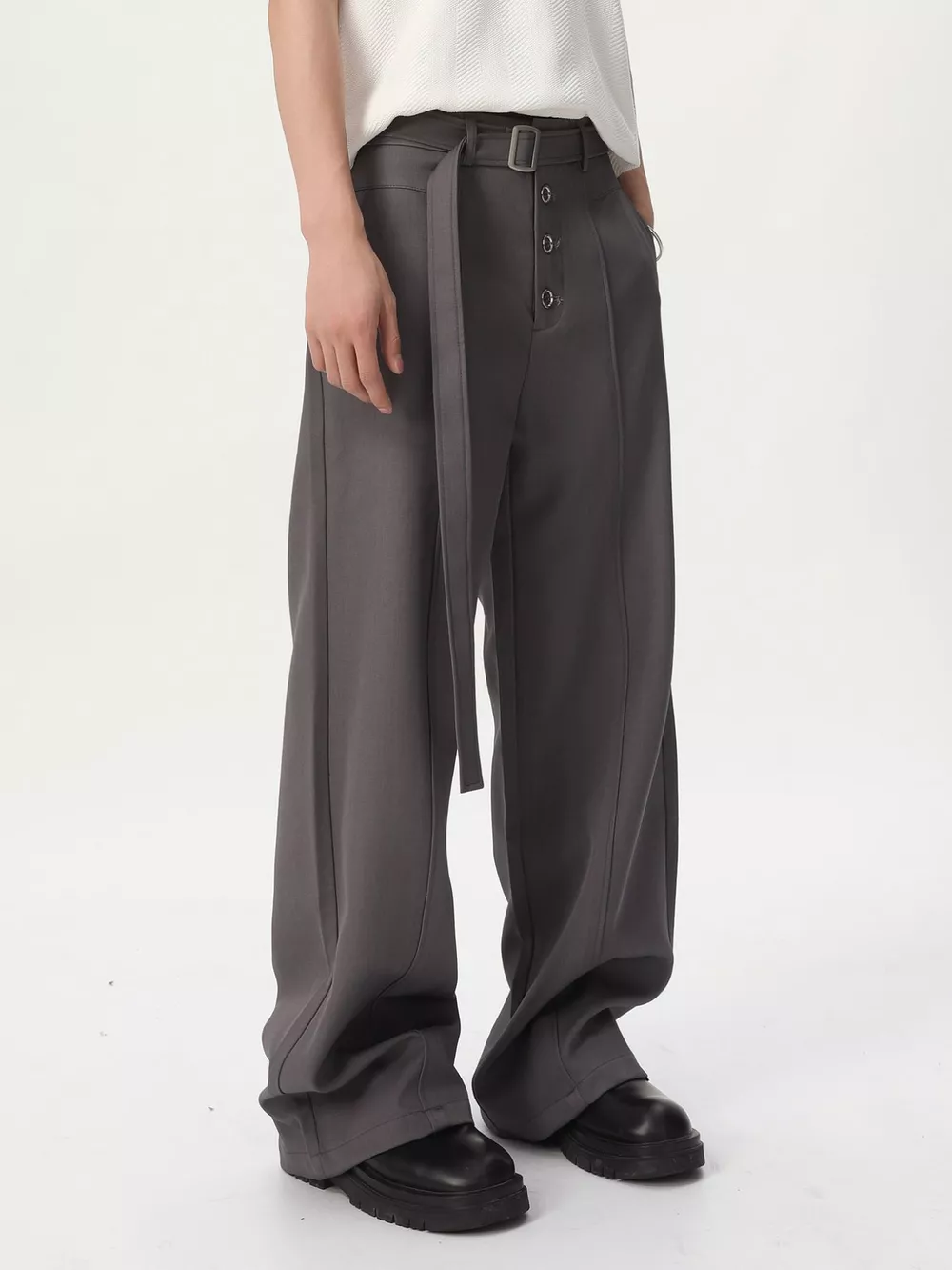 Men's High-Waisted Wide-Leg Pants, image 5