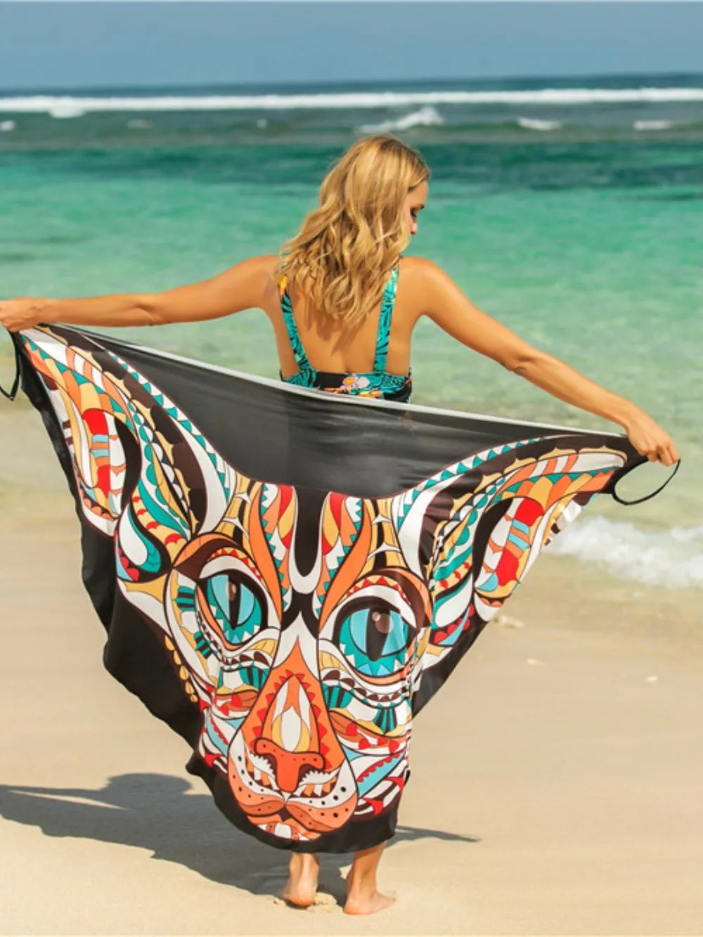 Printed Spaghetti Strap Cover Up, image 25