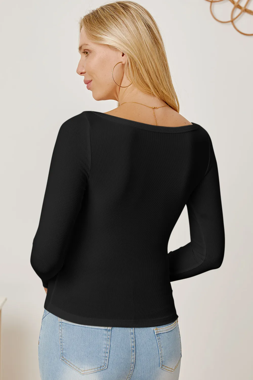 Square Neck Long Sleeve T-Shirt, image 10