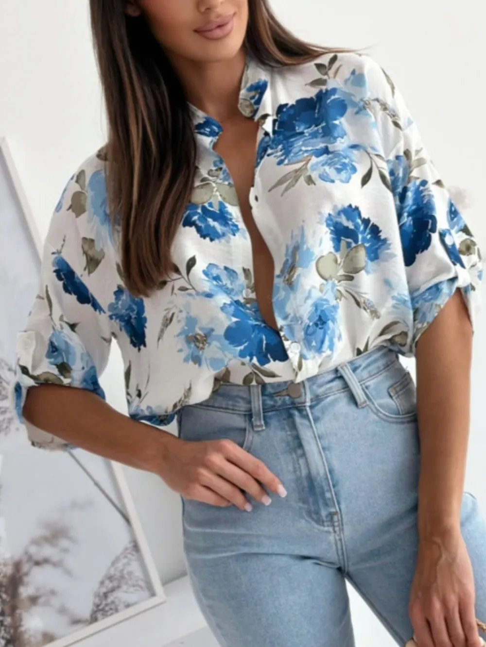 Printed Button Up Half Sleeve Shirt, image 5