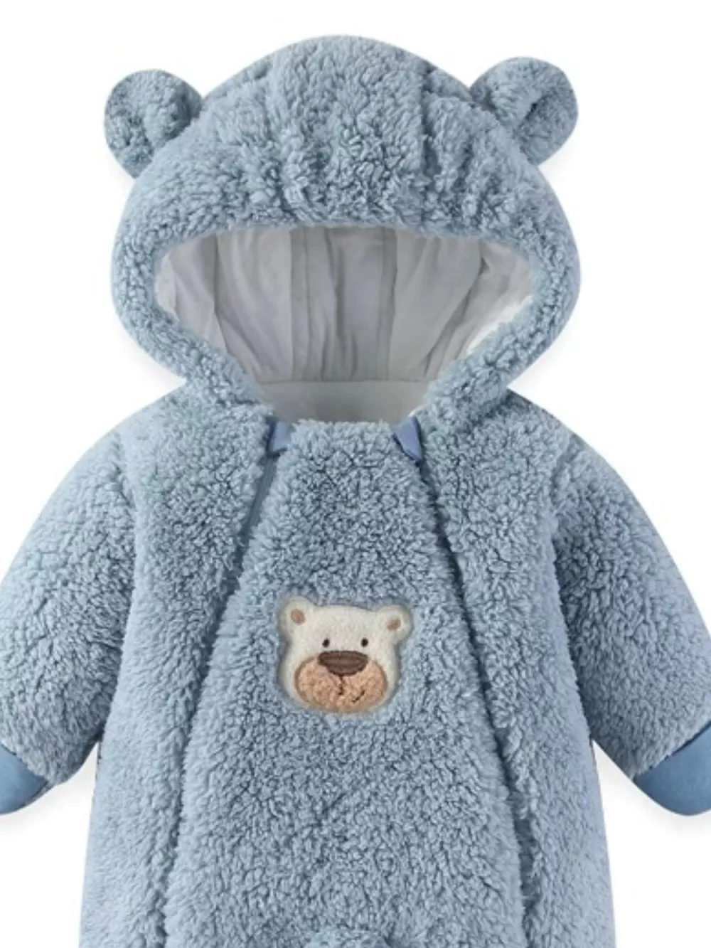 Cute Bunny Hooded Fleece One-Piece, image 5