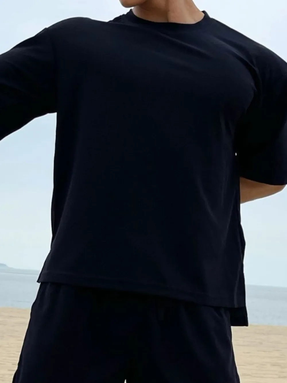 Men's Plus Size Round Neck Half Sleeve T-Shirt