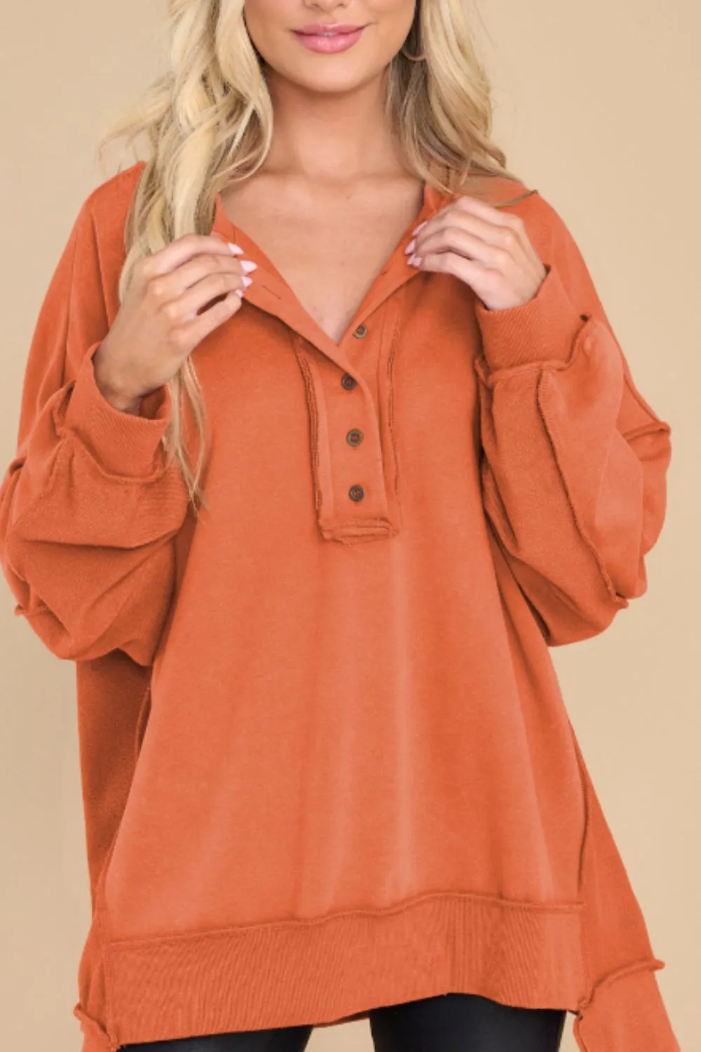 Exposed Seam Long Sleeve Sweatshirt, image 13