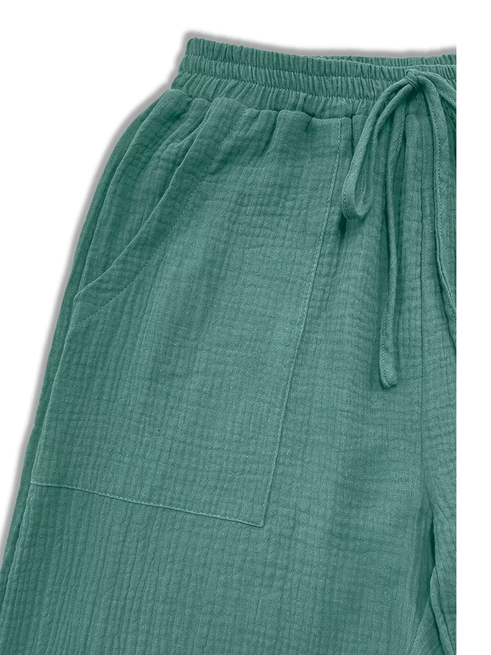 Loose Fit Gauze Drawstring Pants, image 14
