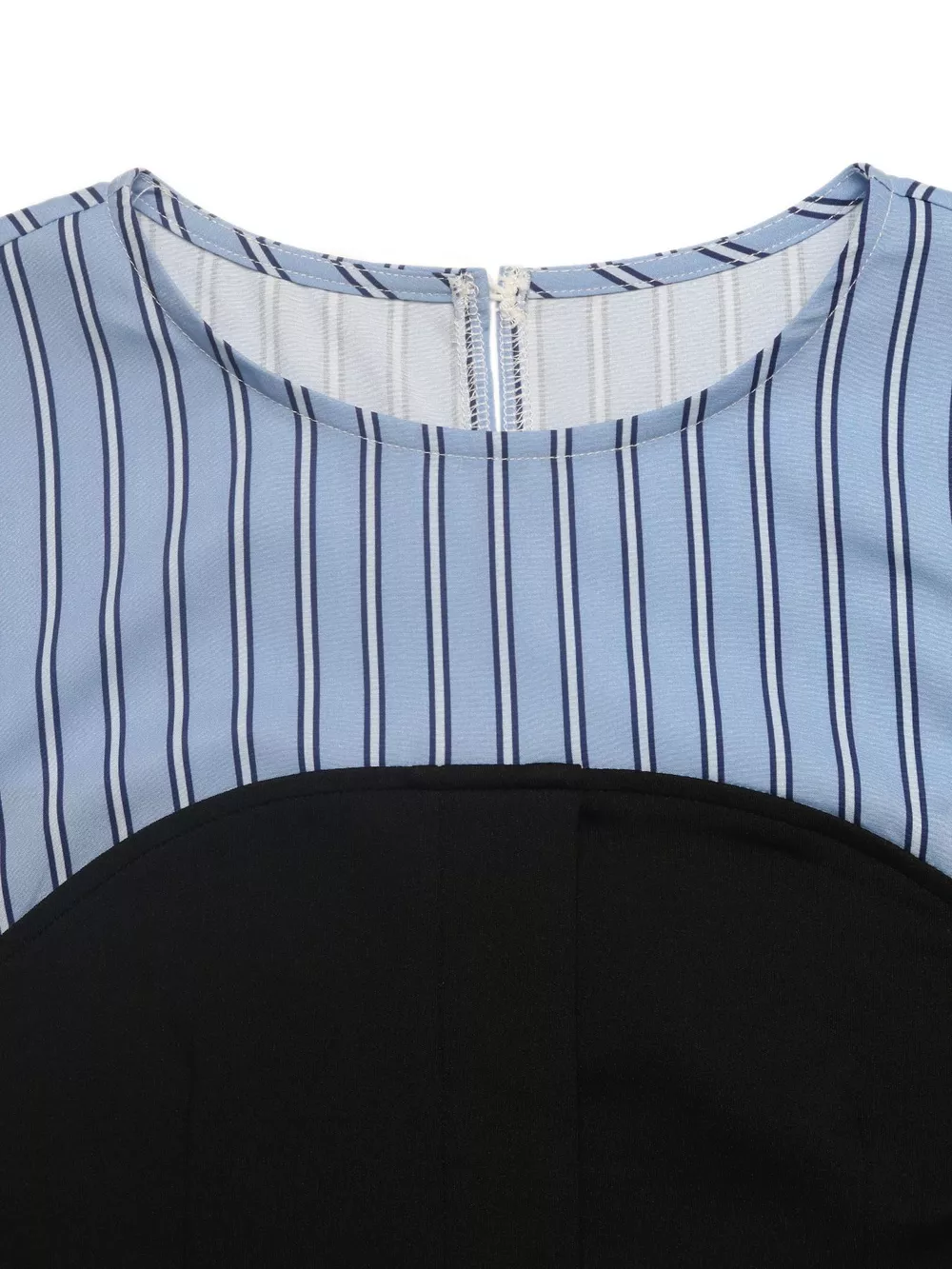 Striped Long Sleeve Blouse with Bow Tie, image 5