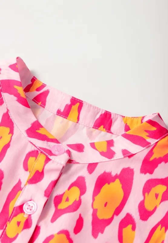 Leopard Print Button Down Long Sleeve Shirt, image 9