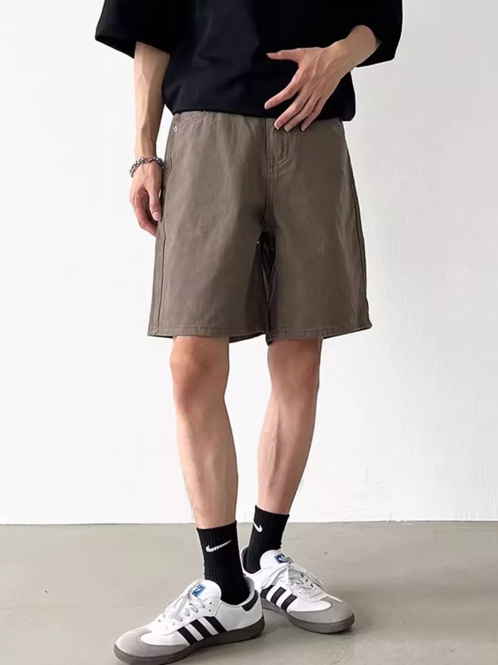 Men's Full Size Back Elastic Waistband Shorts Plus Size, image 4