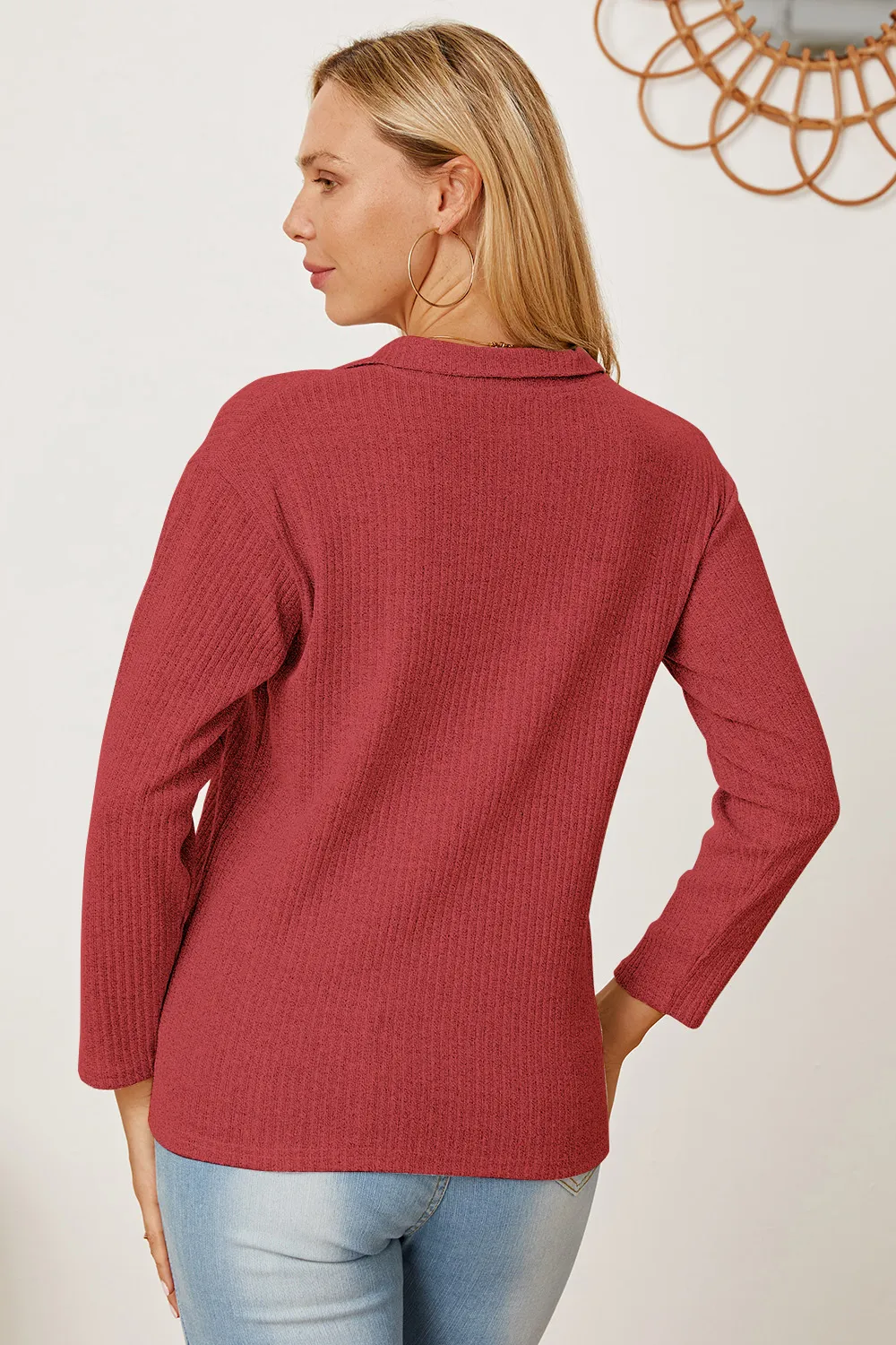 Collared Neck Dropped Shoulder T-Shirt, image 21