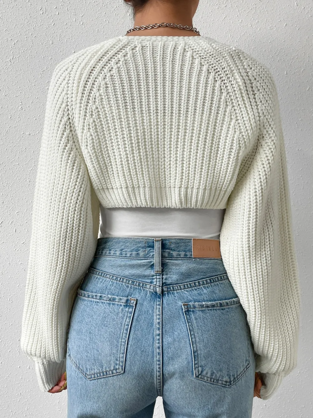 Open Front Long Sleeve Cropped Cardigan, image 16