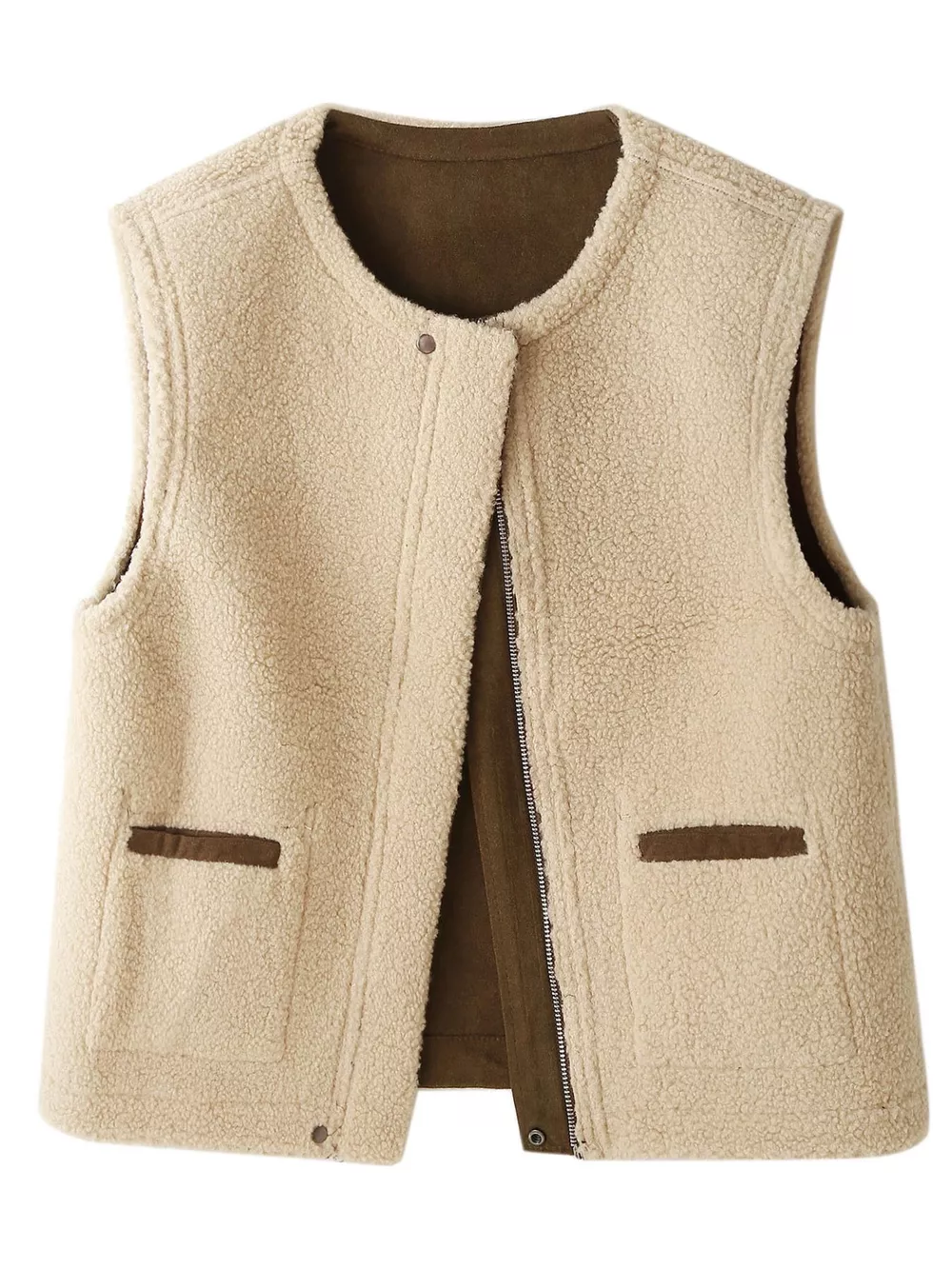 Reversible Sherpa Vest Coat, image 6