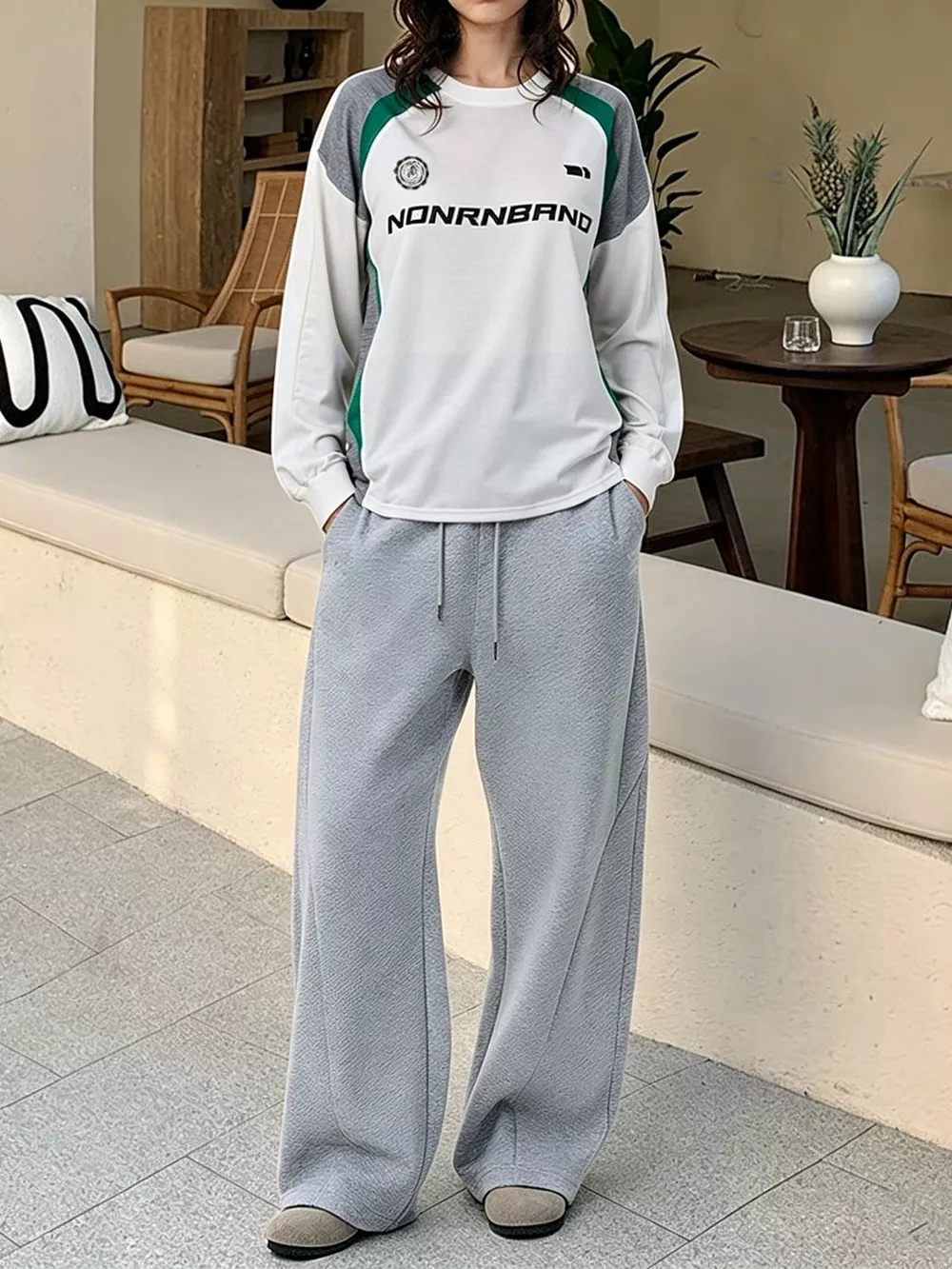 Color-Block Raglan Sleeve Sweatshirt, image 4