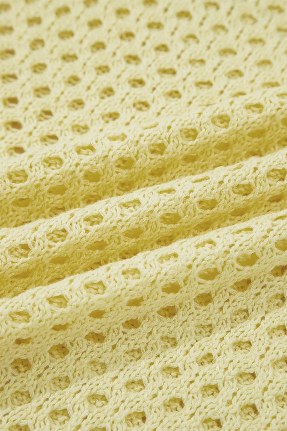 Scalloped Trim Hollow Out Knit Long Sleeve Top, image 10
