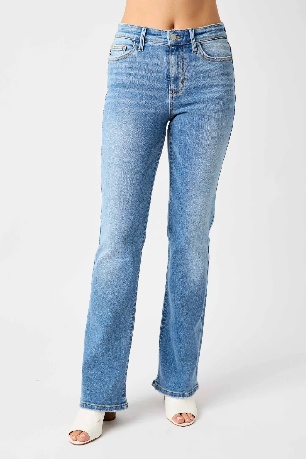 Full Size Mid-Rise Waist Straight Jeans, image 11