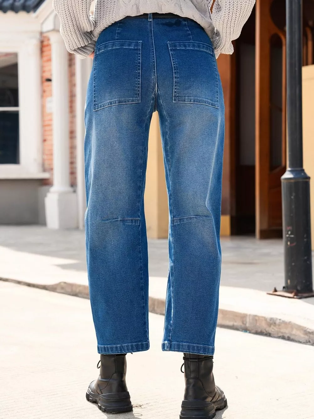 Wide-Leg Jeans with Patch Pockets, image 8