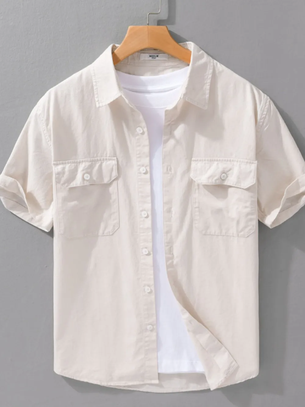 Men's Plus Size Button Up Short Sleeve Shirt
