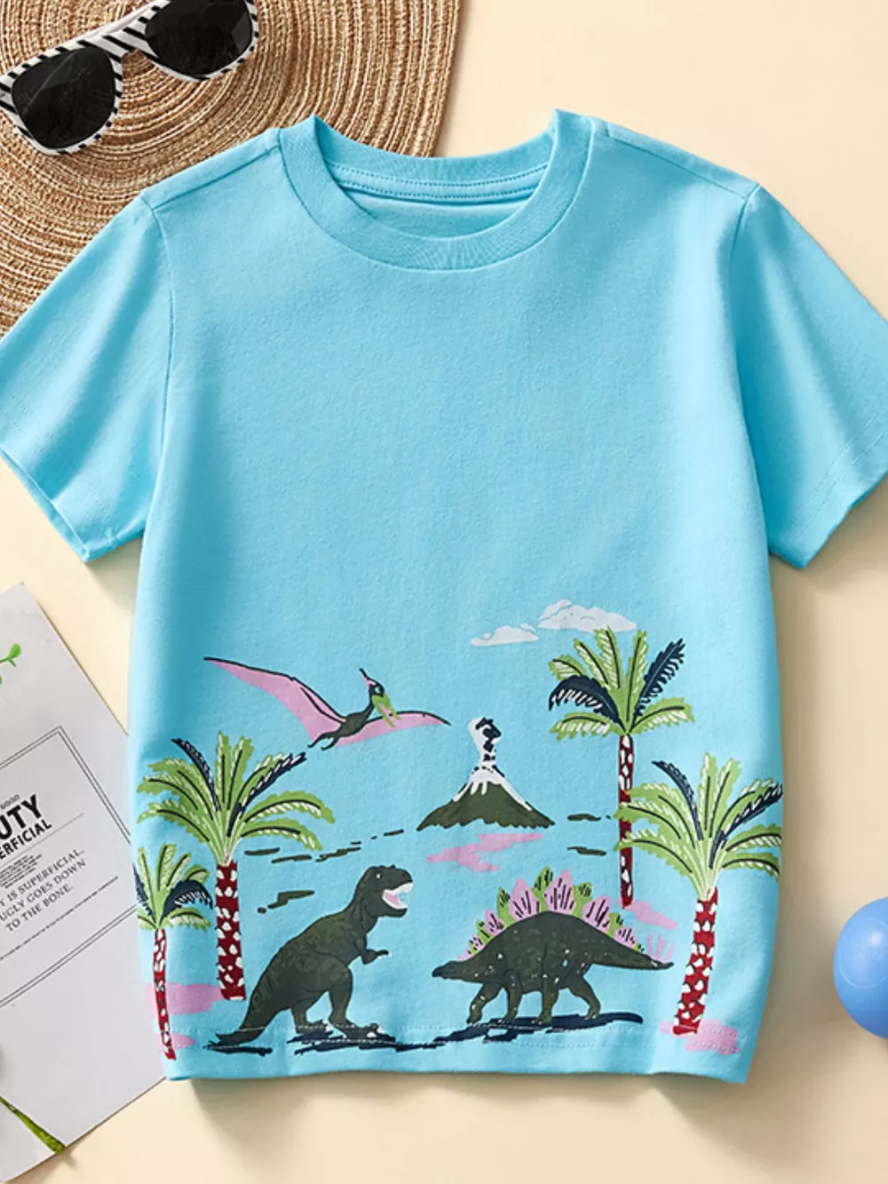 Children's Dinosaur Round Neck Tee