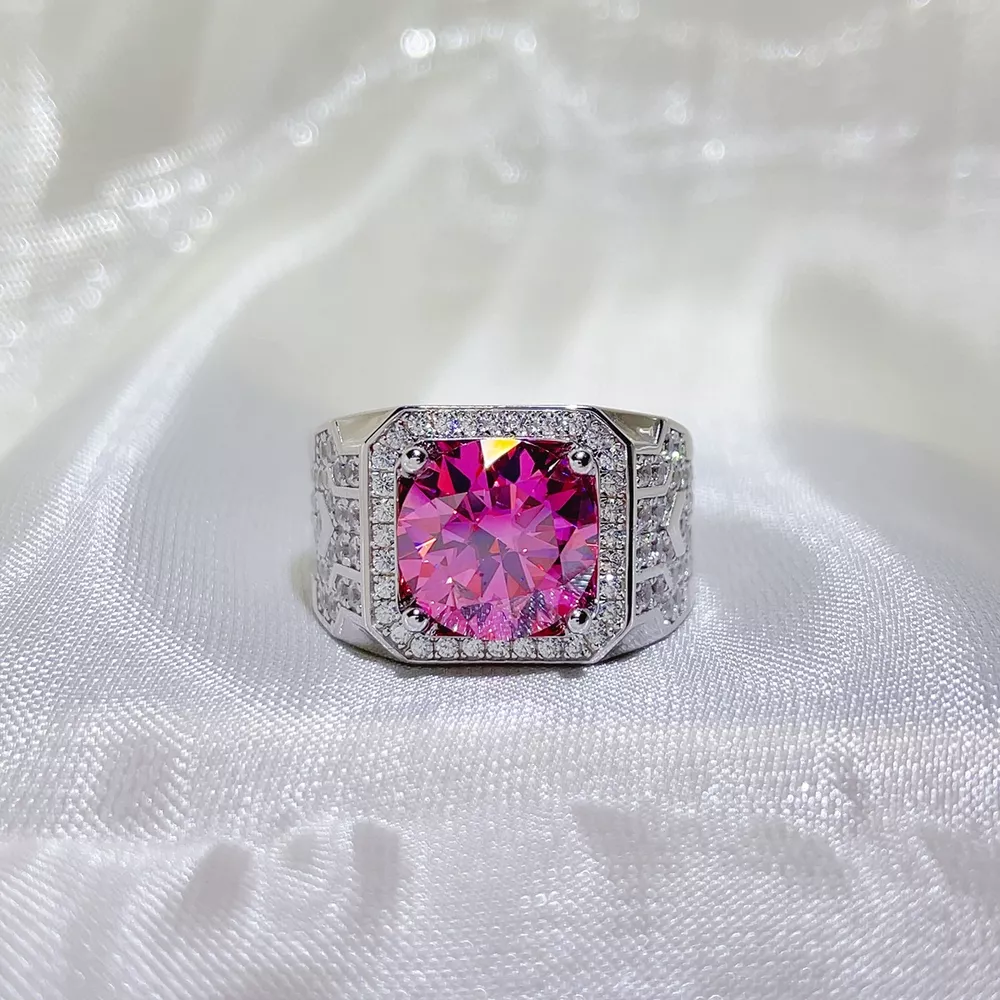 5 Carat 925 Sterling Silver Moissanite Ring, image 3