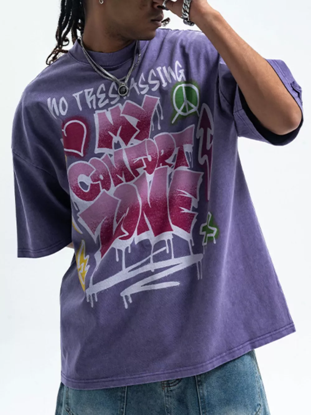 Men's Graphic Round Neck Half Sleeve T-Shirt, image 4