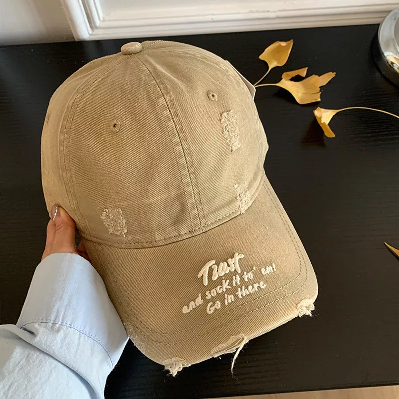 Distressed Embroidered Baseball Cap, image 5