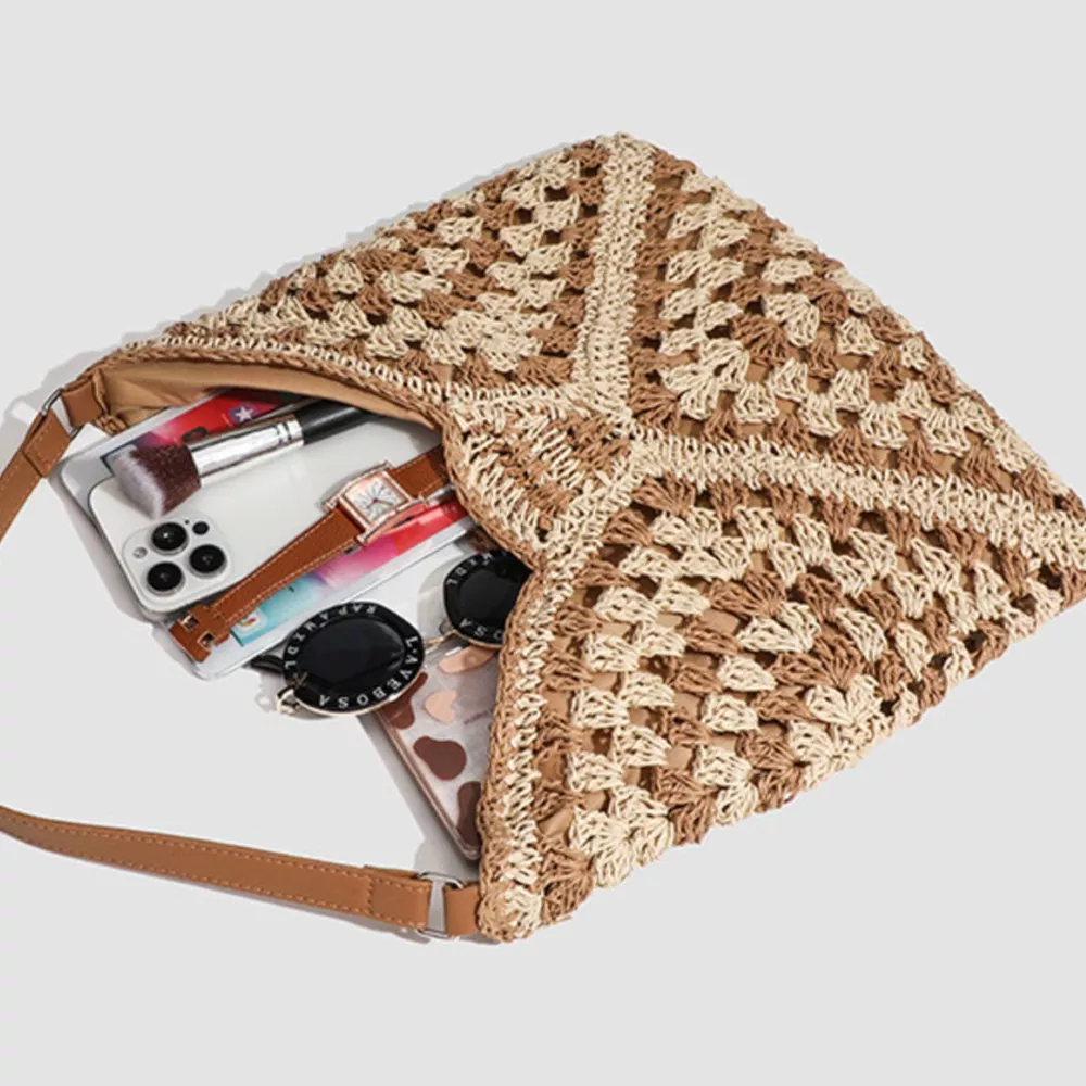 Crochet Knit Shoulder Bag, image 6
