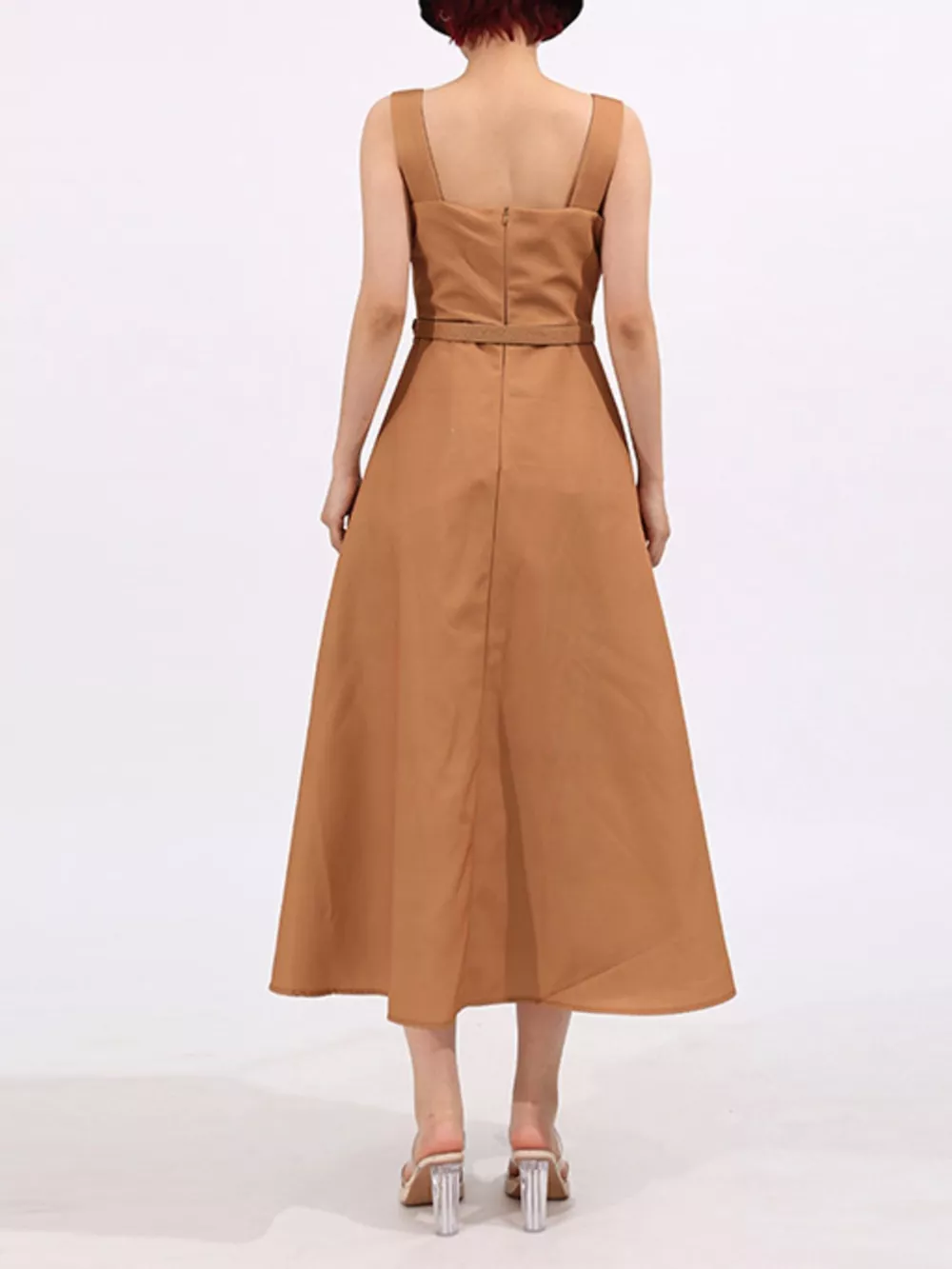 Floral Print Square Neck Midi Dress, image 9