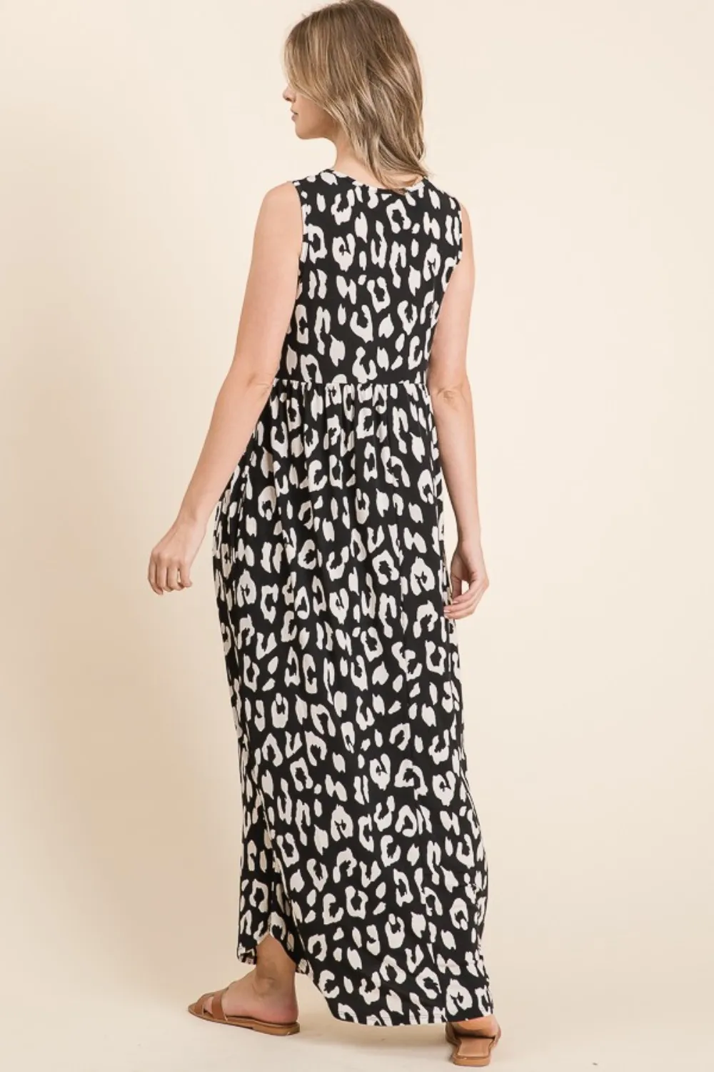 Leopard Maxi Dress with Pockets, image 4