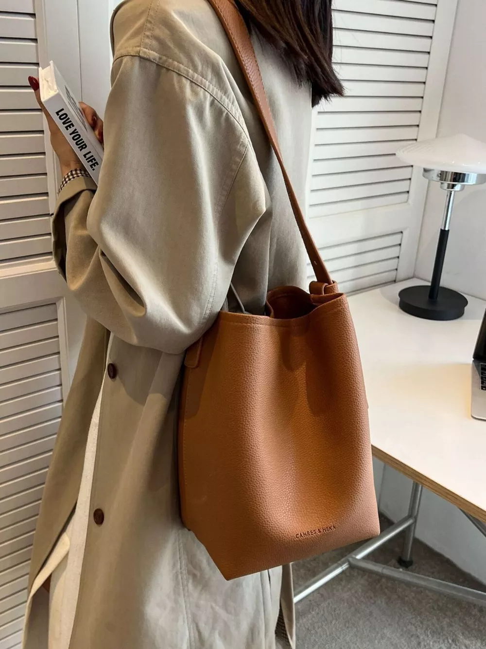 Minimalist PU Leather Shoulder Bag, image 6