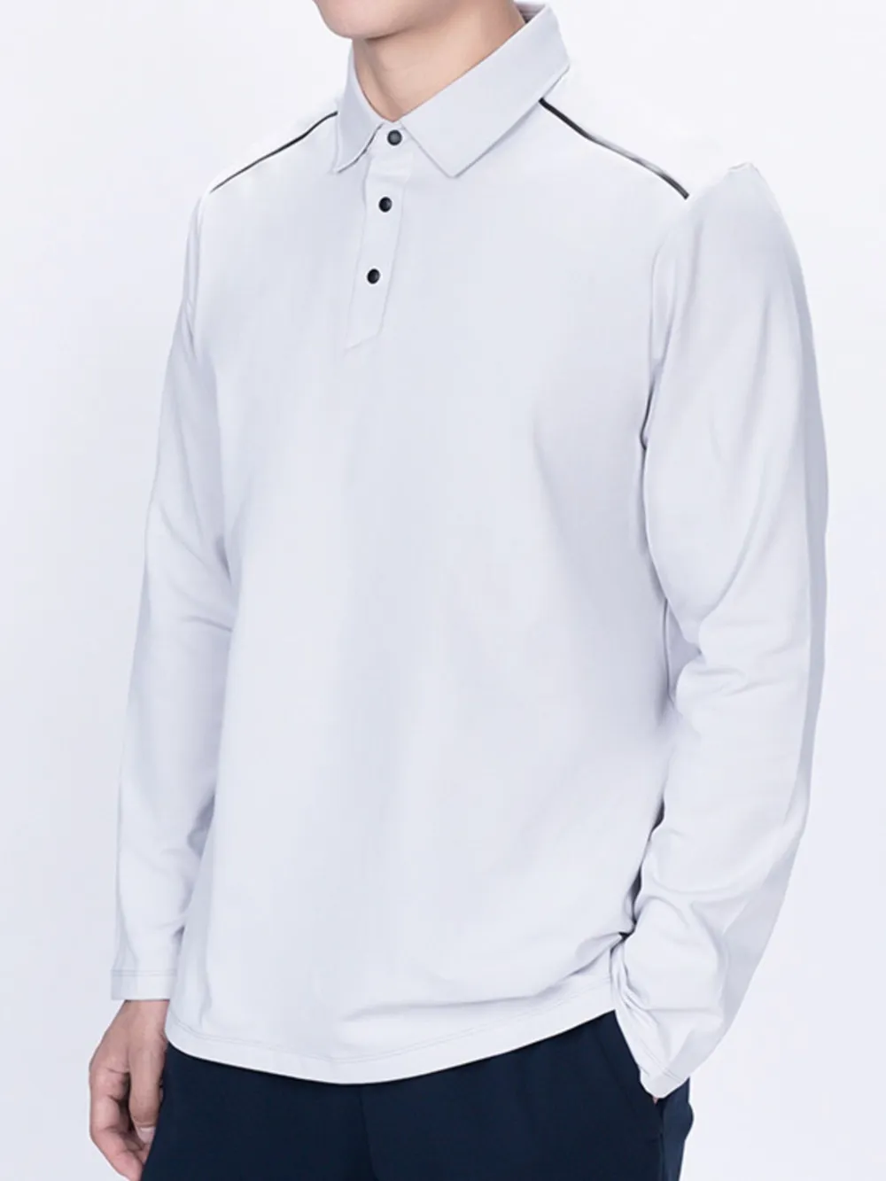 Men's Plus Size Classic Long Sleeve Polo, image 4