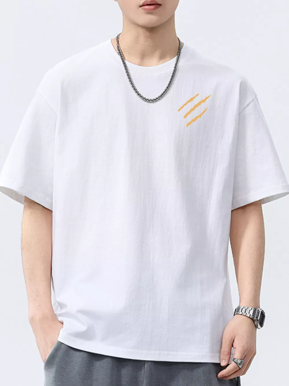 Men's Full Size Round Neck Short Sleeve T-Shirt Plus Size, image 7