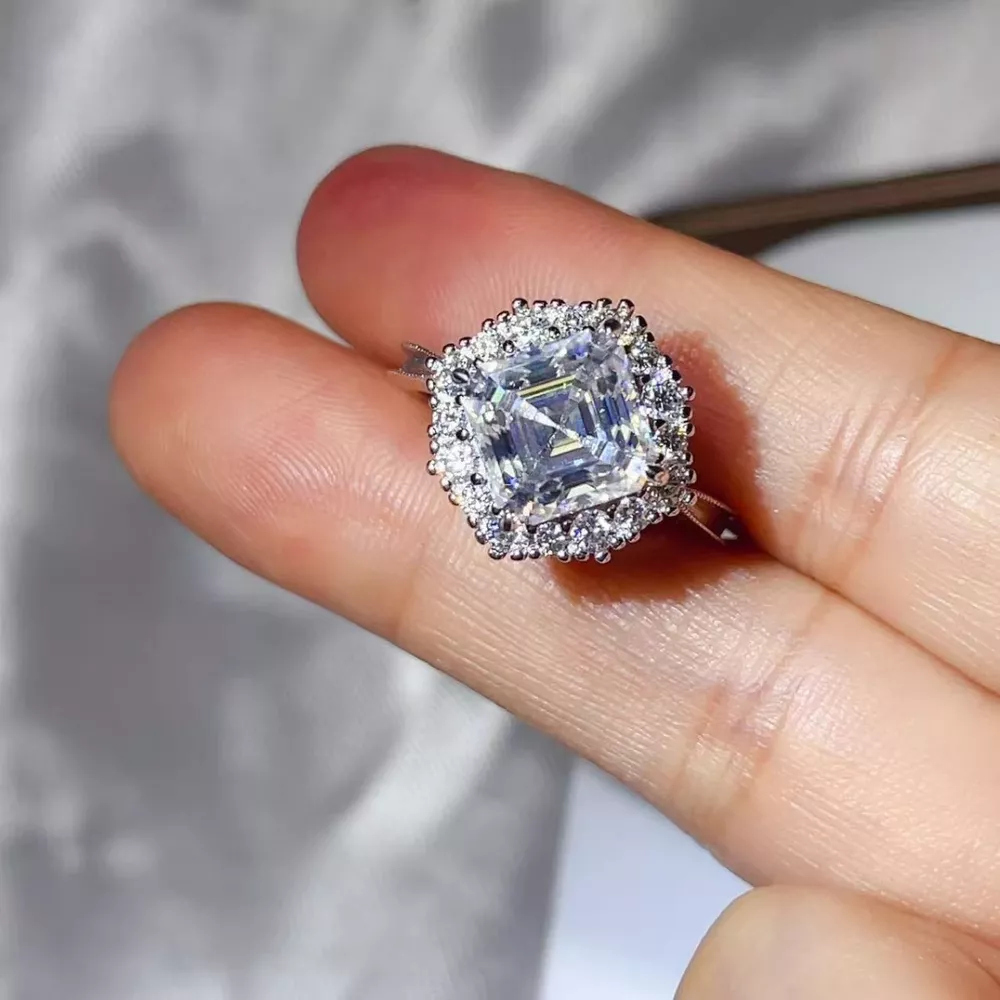 3 Carat Moissanite 925 Sterling Silver Ring, image 6
