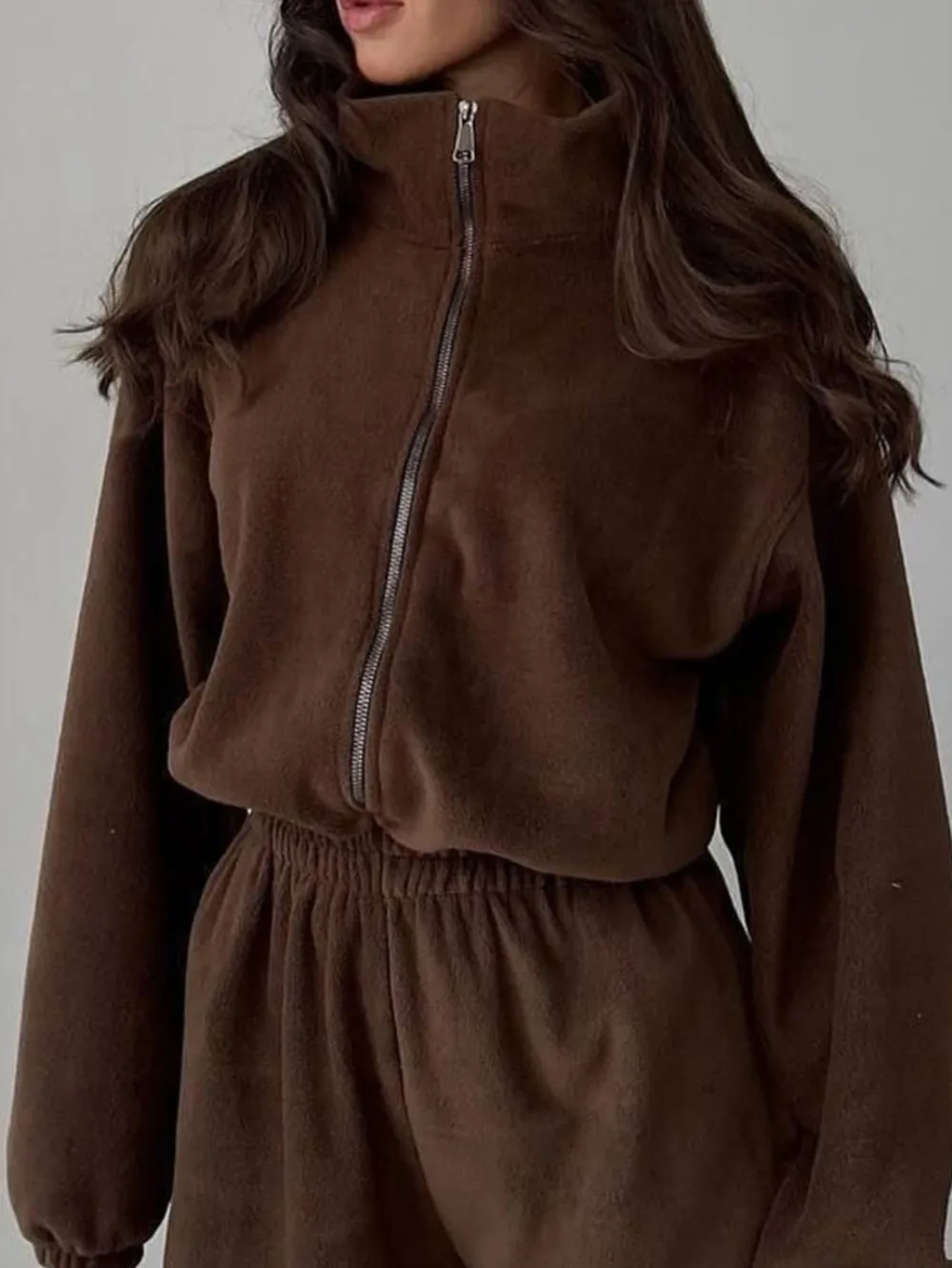 Zip Front Long Sleeve Jumpsuit, image 11