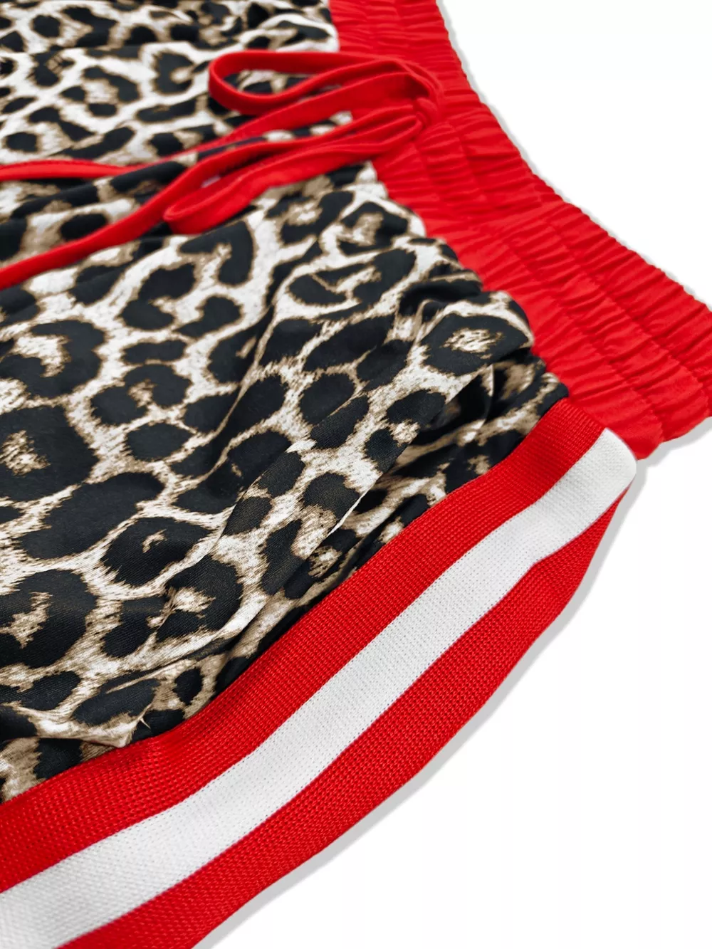 Leopard Round Neck Top and Pants Two-Piece Set, image 11