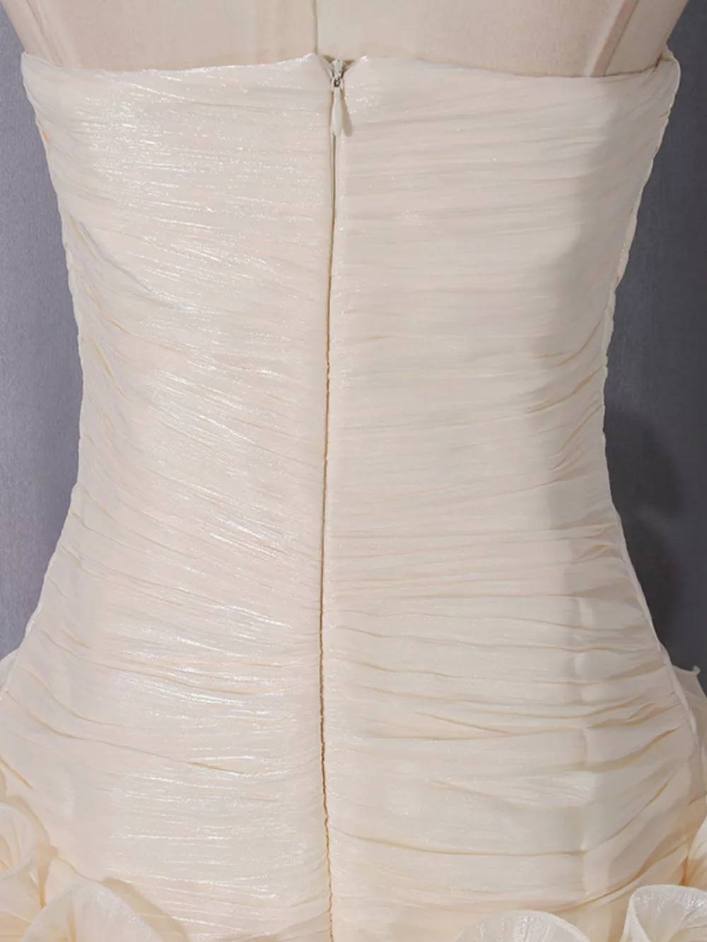 Strapless Ruffle Ruched Mini Dress, image 9