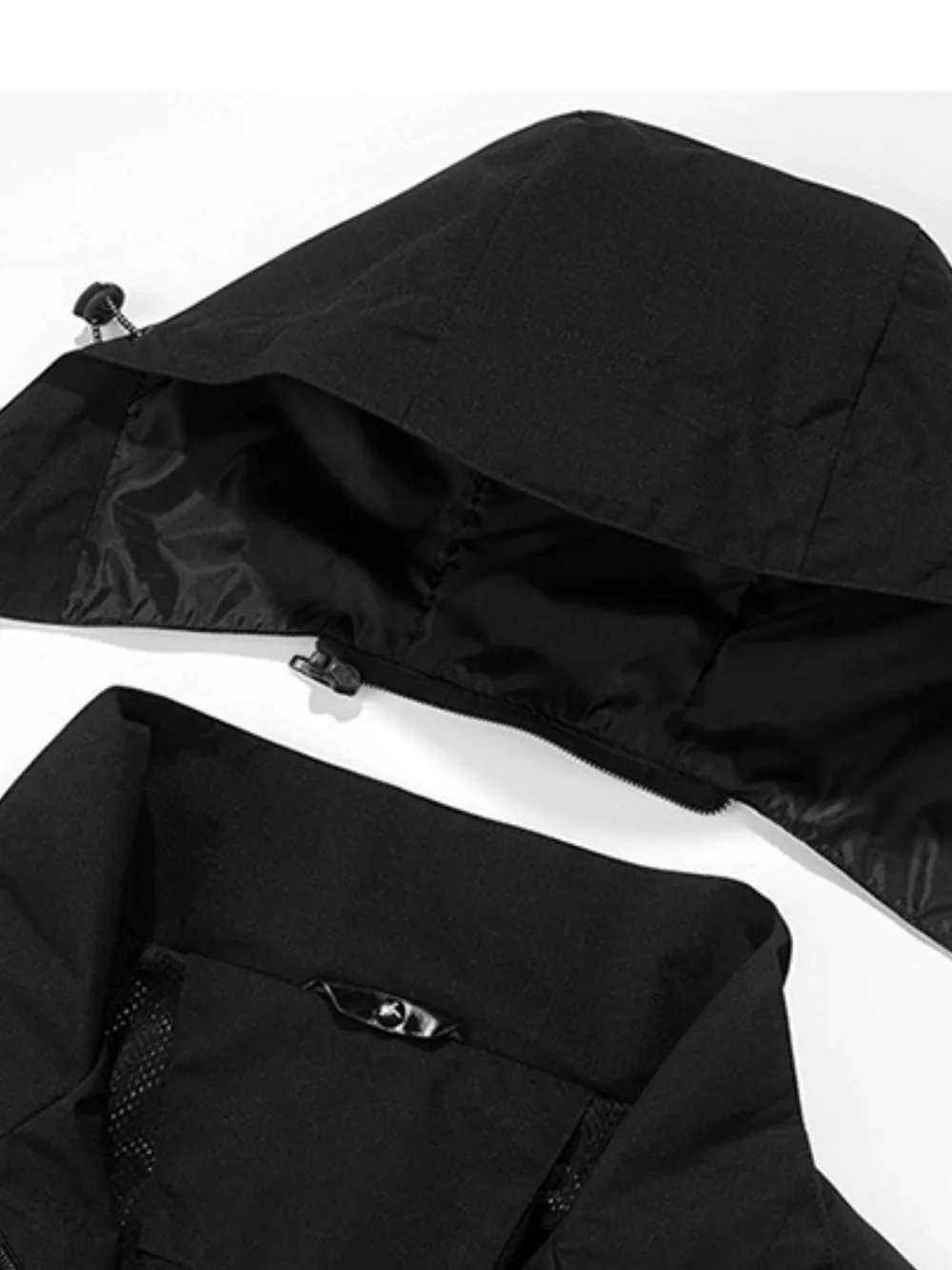 Men's Full Size Long Sleeve Hooded Windbreaker Jacket Plus Size, image 2
