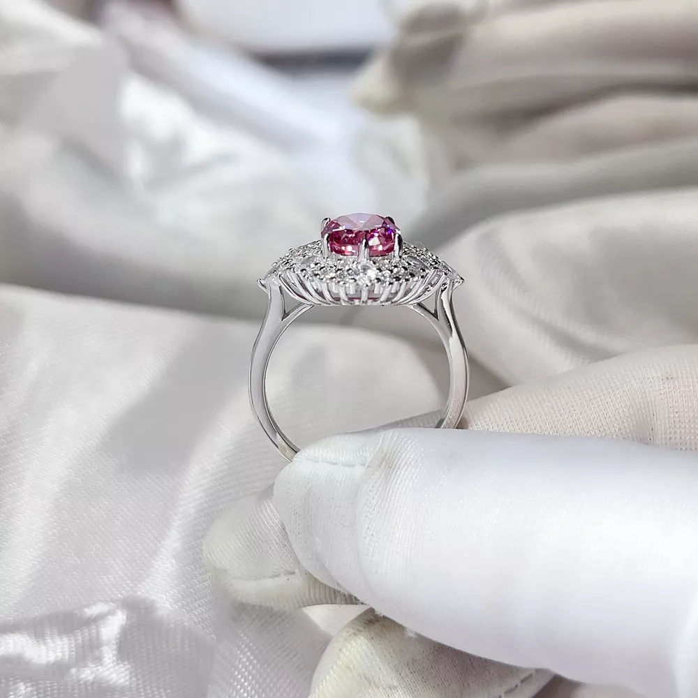 2 Carat Moissanite 925 Sterling Silver Ring, image 3