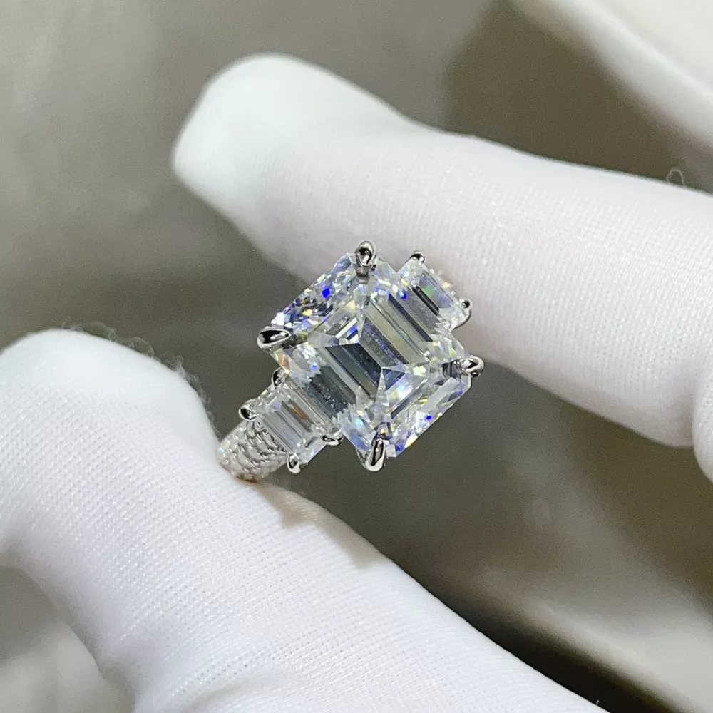 5 Carat 925 Sterling Silver Moissanite Ring, image 5