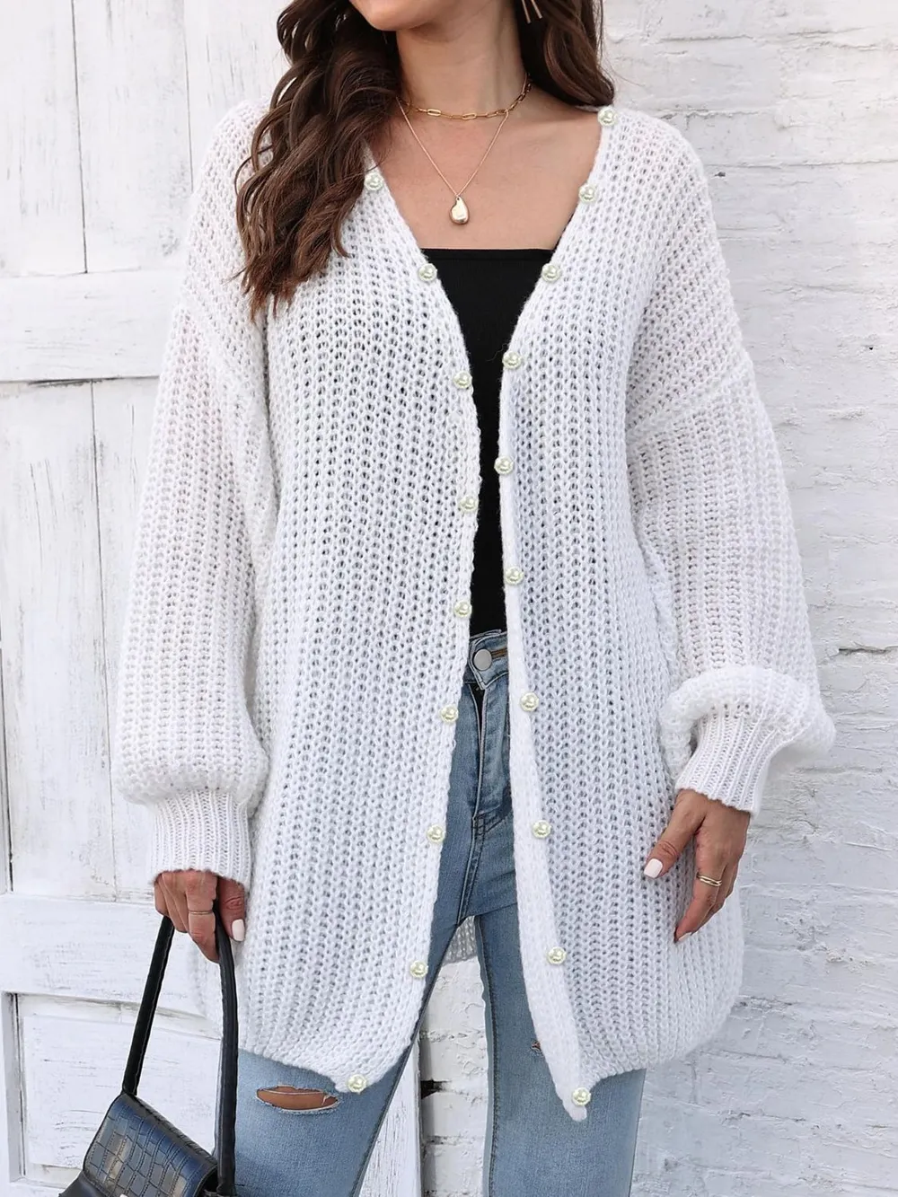 Open Front Long Sleeve Cardigan, image 8