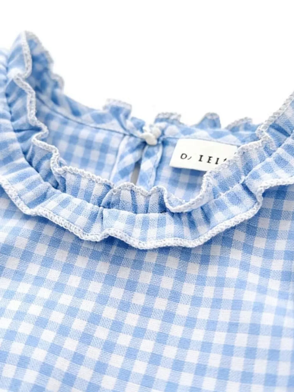 Children's Gingham Ruffle Trim Tank Top & Shorts Set, image 13
